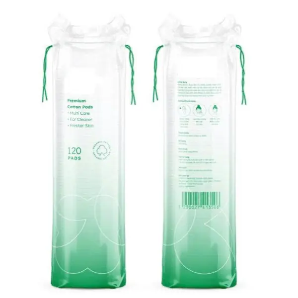 Bao bì bông tẩy trang in ống đồng