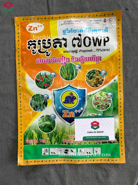 bao bì nông nghiệp thuốc bảo vệ thực vật ép 3 biên