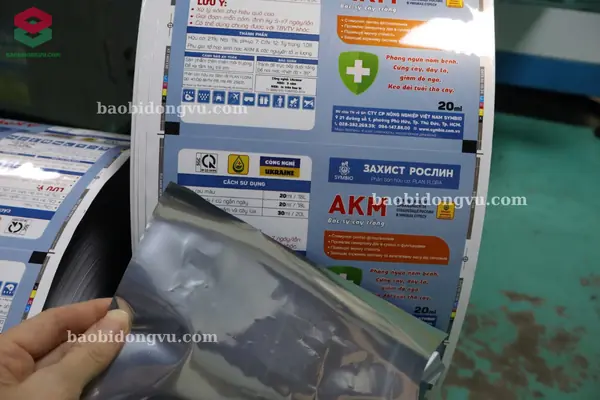 cuộn màng ghép bạc đựng thuốc bảo vệ thực vật