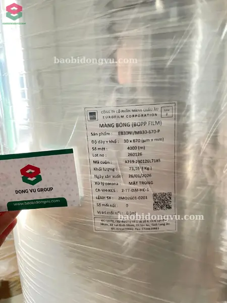 Cuộn màng trong suốt màng ghép phức hợp