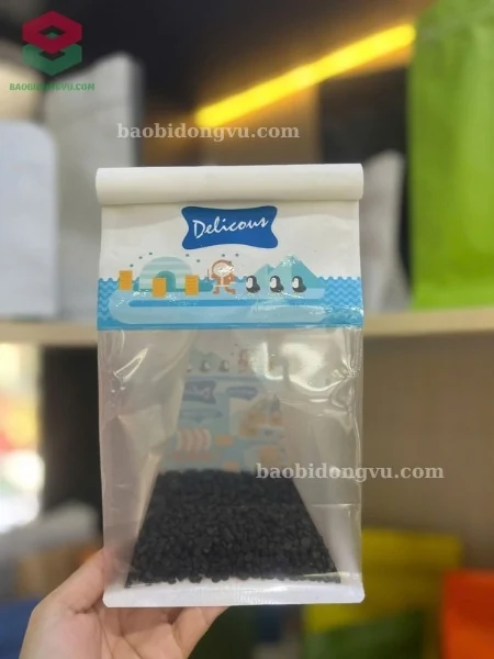 túi giấy 4 biên có cửa sổ trong suốt thấy được sản phẩm