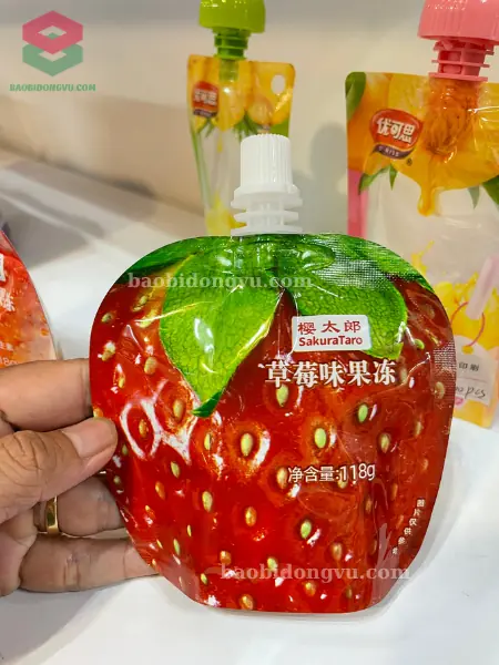 túi có vòi đựng nước trái cây bế định hình