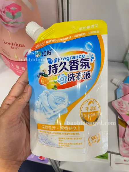 túi có vòi đáy đứng đựng nước xã vải