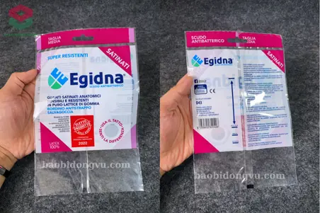 mặt trước và mặt sau túi hàn lưng in ấn sắc nét có cửa sổ