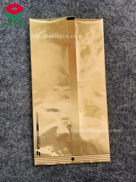 túi hàn lưng giữa ghép màng mpet màu đồng