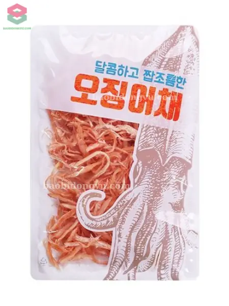bao bì đựng khô mực in ống đồng sắc nét