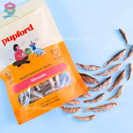 Túi zip đáy đứng có cửa sổ đựng cá khô