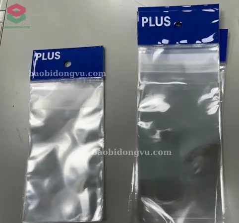 túi opp/cpp in ống đồng phần đầu, trong suốt phần thân để thấy sản phẩm bên trong