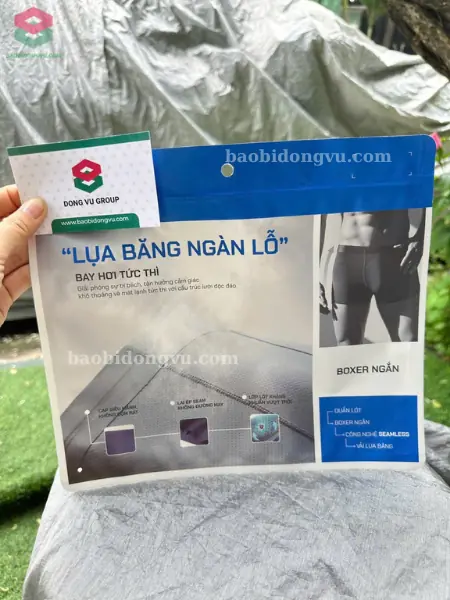 túi zip 3 biên in không trục